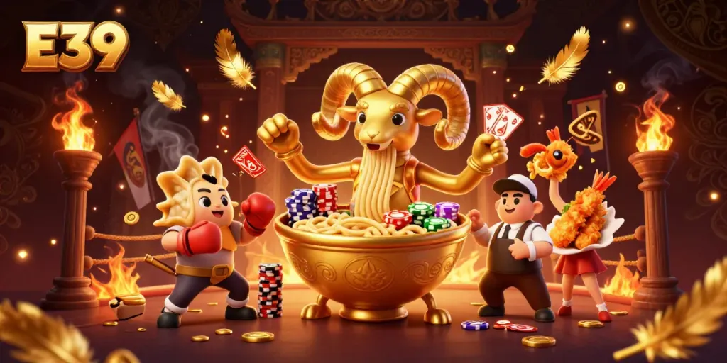 Khám phá sảnh game trực tuyến E39 với nhiều nhân vật vui nhộn và trò chơi sôi nổi
