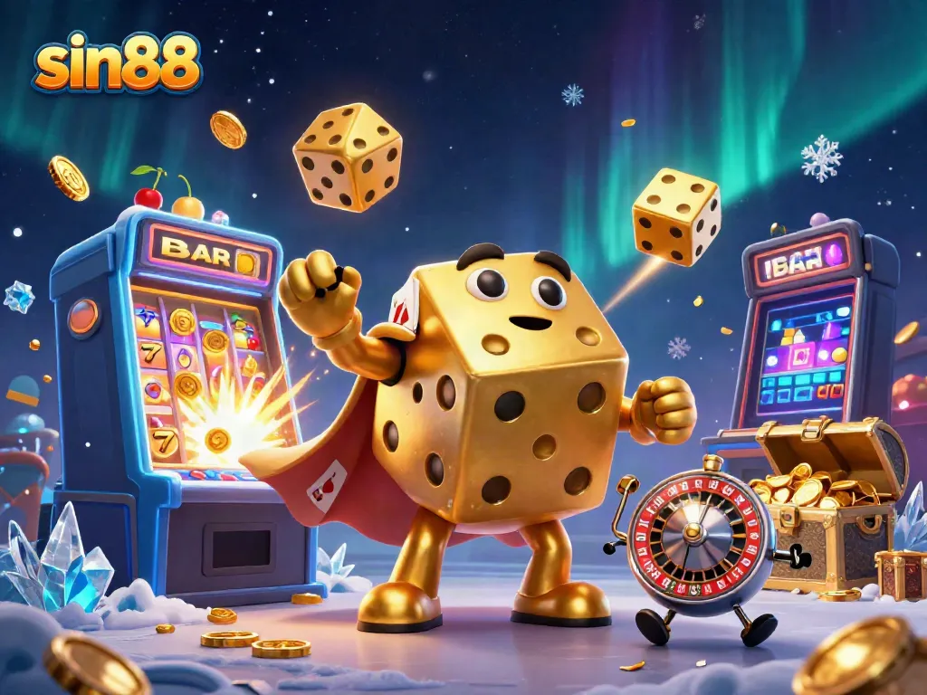 Experience thrilling gameplay and bonuses at sin88 with a vibrant casino scene filled with gold and excitement.