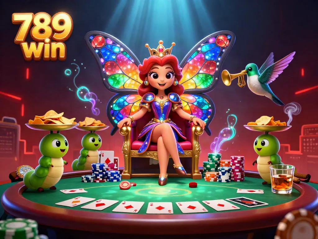 Engage with the thrilling 789 win experience through a vibrant casino fantasy scene.