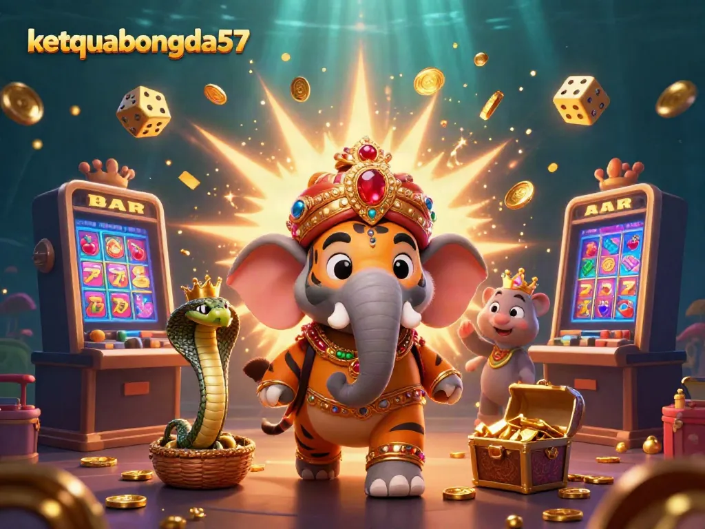 Experience rich excitement with ketquabongda57's vibrant casino scene featuring dynamic characters and gaming elements.